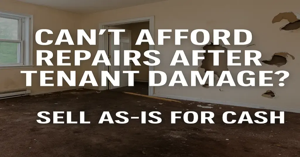 Can’t Afford Repairs After Tenant Damage? Sell As-Is for Cash